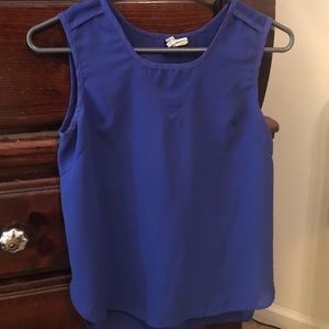 Blue high low back XS blue tank